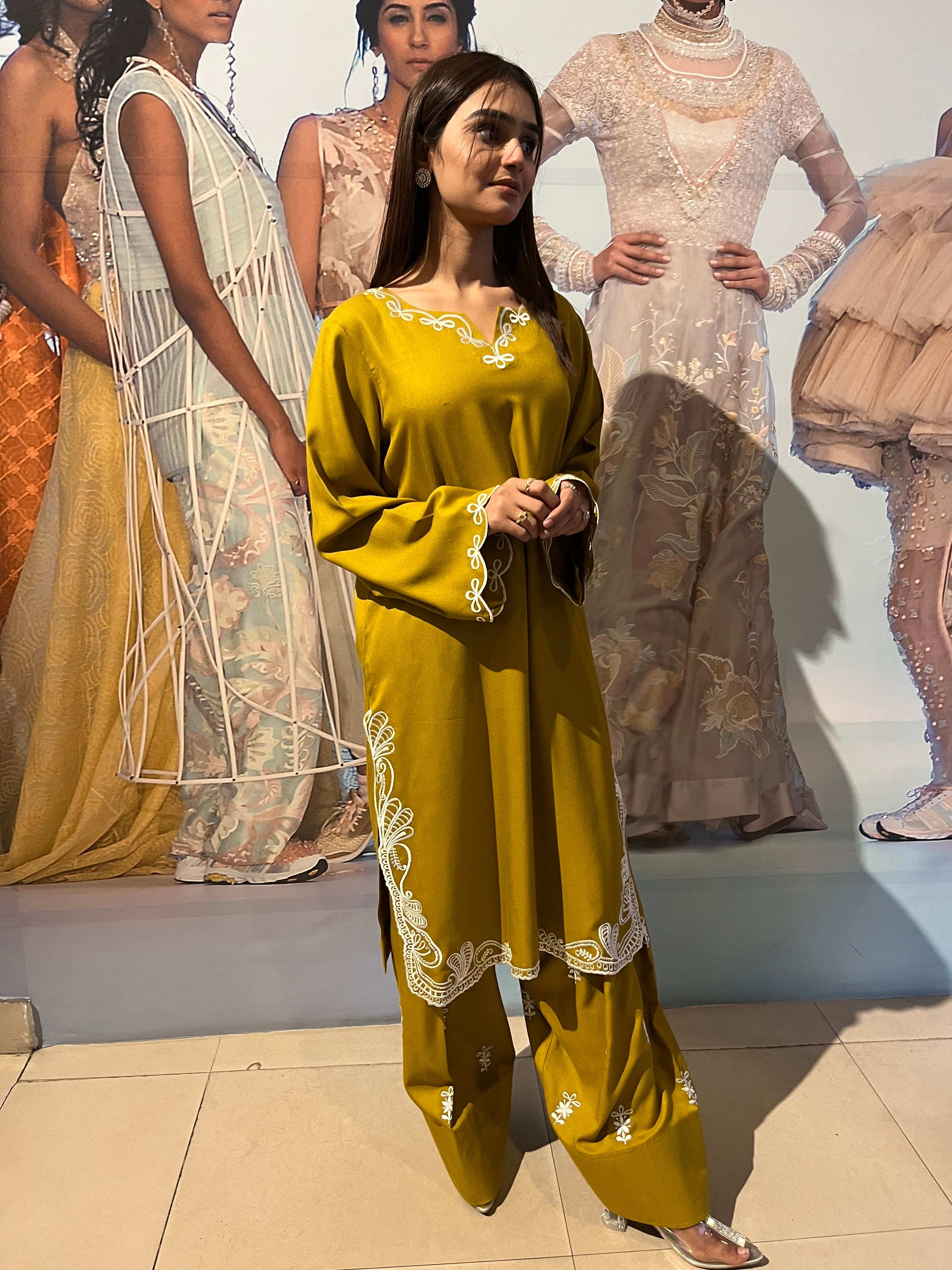 Yellow Nawabi Farshi