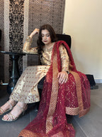 Golden Lama Silk Dress