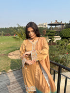 Gold and Blue Farshi Shalwar