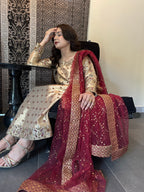 Golden Lama Silk Dress