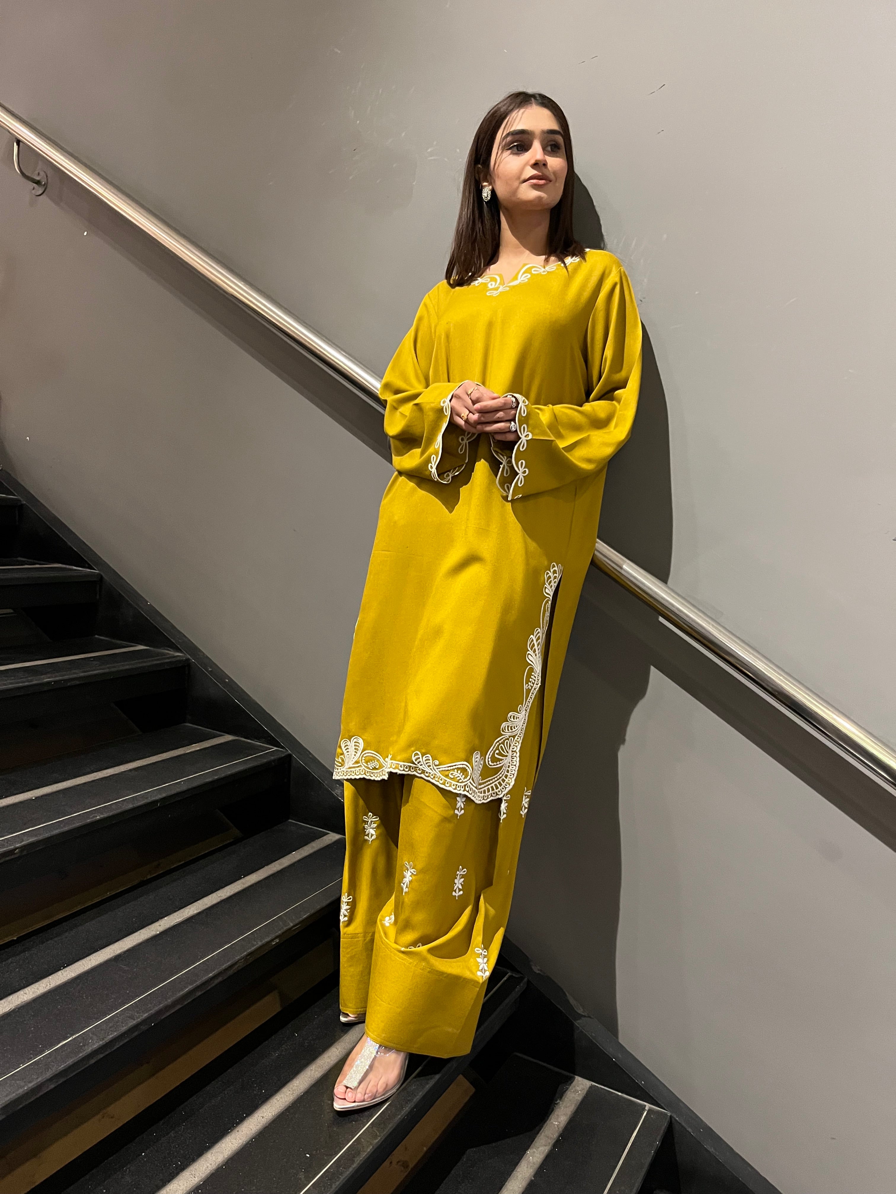 Yellow Nawabi Farshi