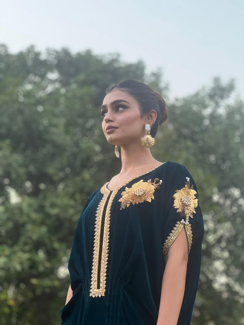 Teal Majesty Kaftan