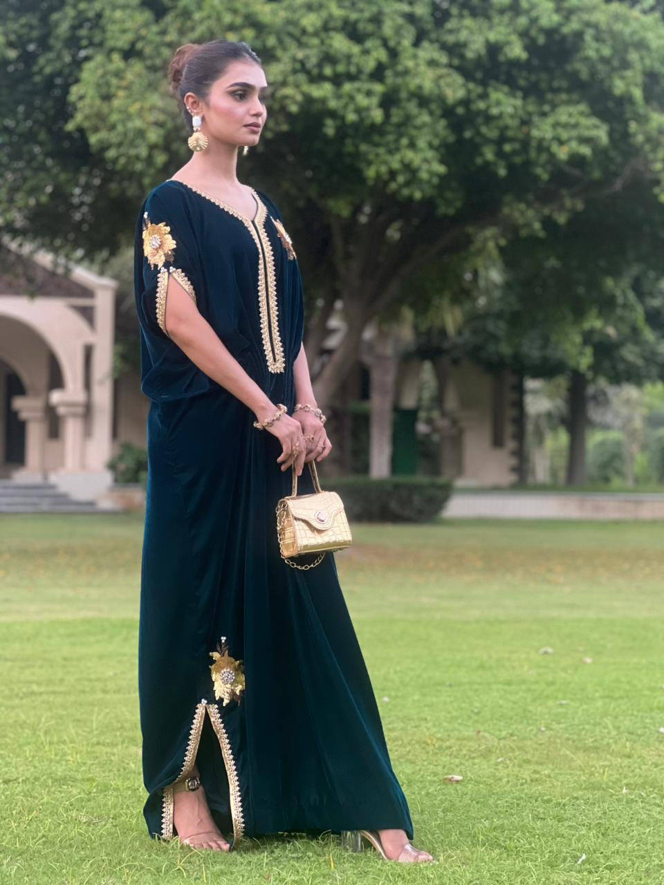 Teal Majesty Kaftan