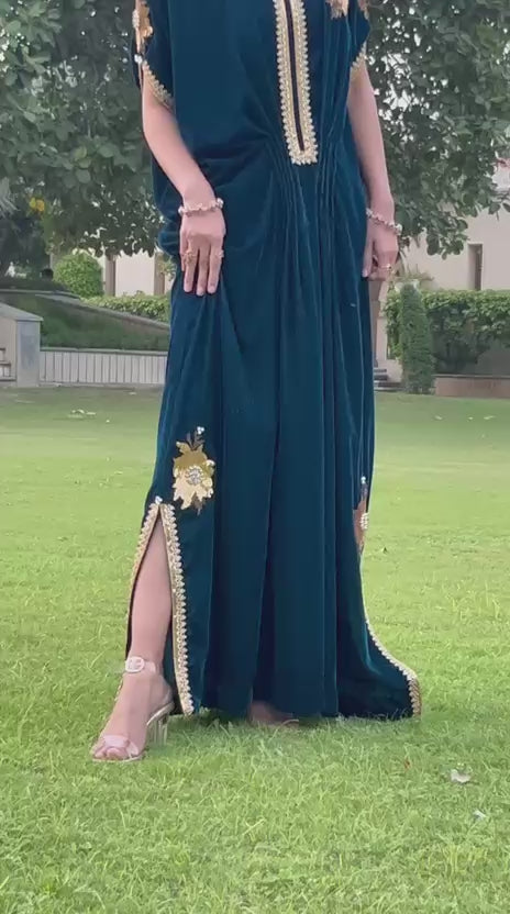 Teal Majesty Kaftan