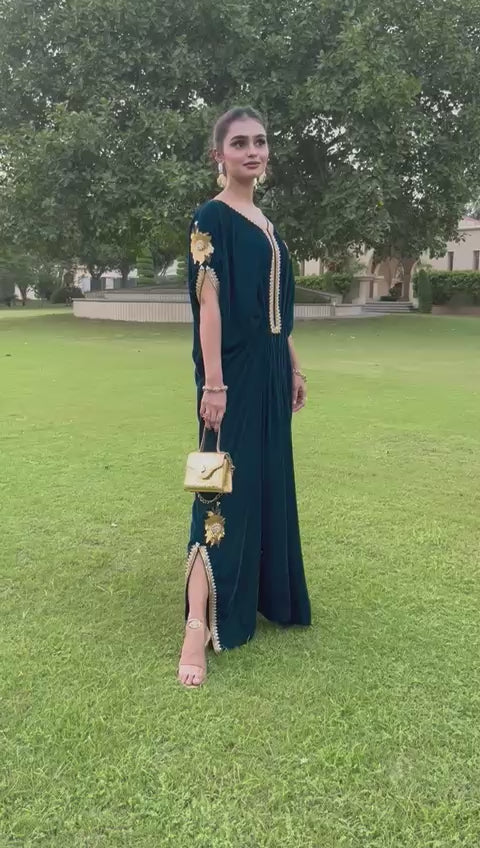 Teal Majesty Kaftan